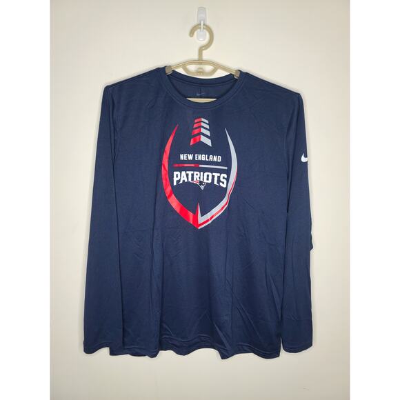 Nike Other - NWT Nike Dri-Fit New England Patriots NFL football blue long sleeve shirt - XL